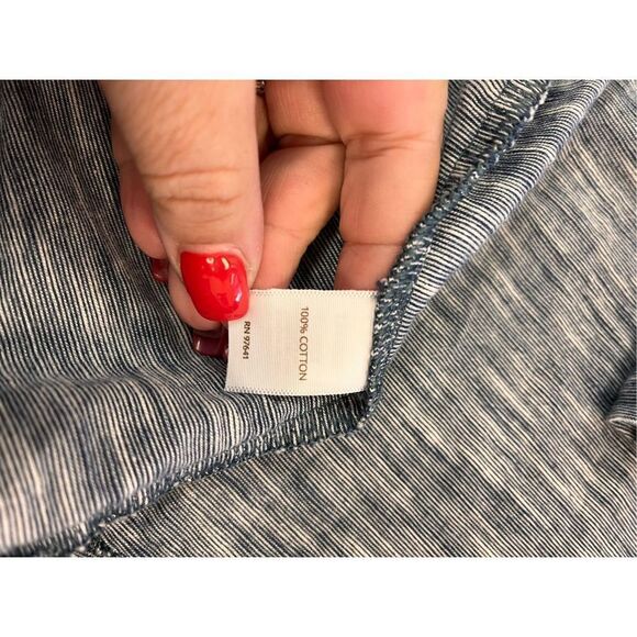 Pure Jill J. Jill Open Front Blue Space Dyed Hoodie sz M EUC - Picture 6 of 6